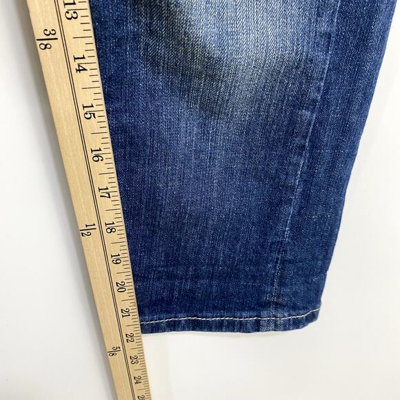 Miss Me Capri Jeans Women's Size 26 Blue Denim White Stitch Rhinestone JP6048P5 - Picture 12 of 14